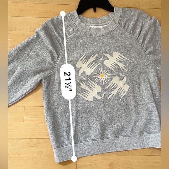 Anthropologie Jason K. Yun Doves Graphic Sweatshirt S - Picture 5 of 11